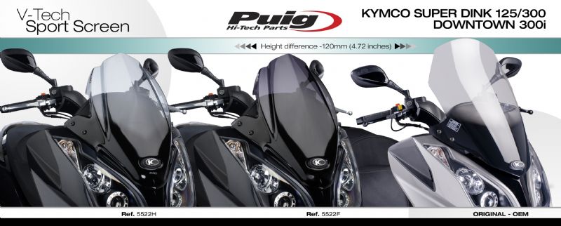 Parabrisas puig deportivo v-tech superdink transparente