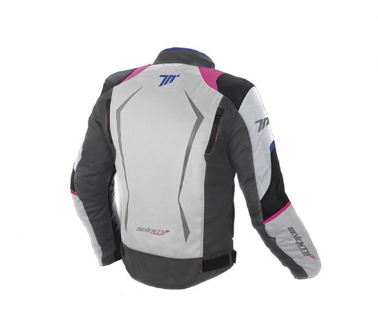 CHAQUETA SD-JR49 INVIERNO RACING MUJER ICE/AZUL/ROSA TRASERA