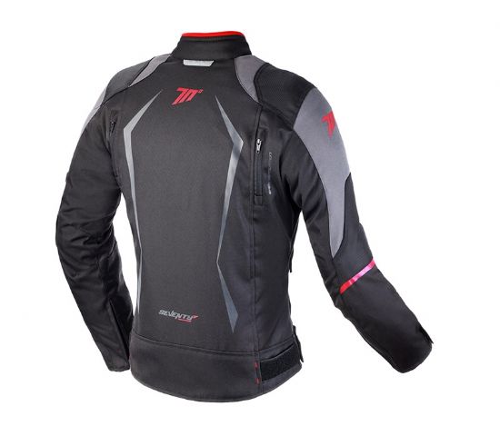 CHAQUETA SD-JR49 INVIERNO RACING MUJER NEGRA/ROJA TRASERA