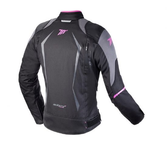 CHAQUETA SD-JR49 INVIERNO RACING MUJER NEGRA/ROSA TRASERA