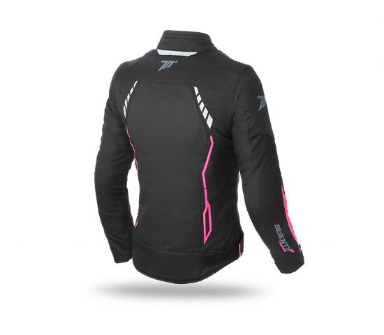 CHAQUETA SD-JR67 INVIERNO RACING MUJER NEGRA/ROSA TRASERA