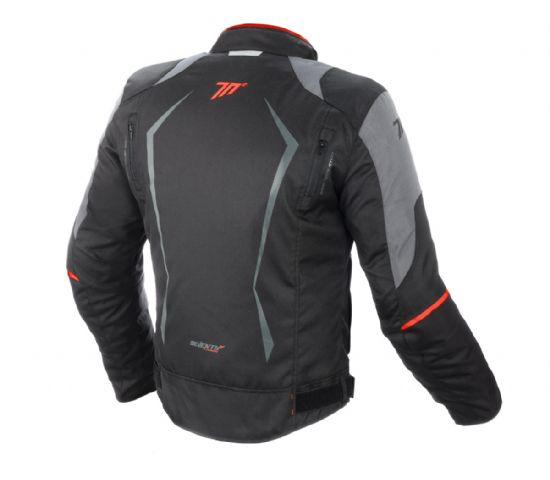 CHAQUETA SEVENTY DEGREES SD-JR47 RACING CORTA, DEPORTIVA. NEGRA/ROJA 100% IMPERMEABLE, VENTILADA TRASERA