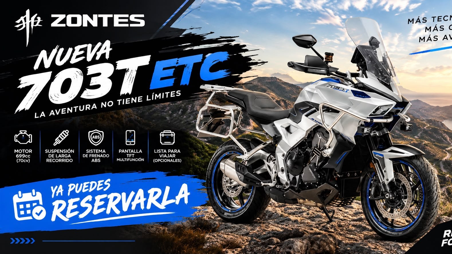 Reserva tu Zontes 703T aqu� en intermoto. 2 Colores Negro o gris