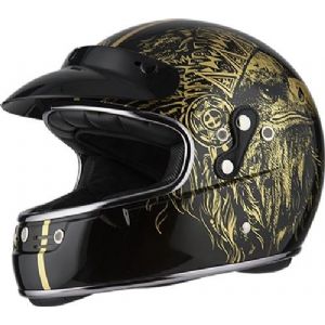 Casco Nzi Flat Track Boss Gold