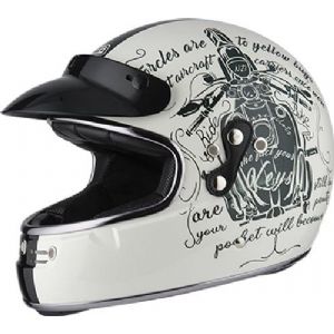 Casco Nzi Flat Track Tank Bone