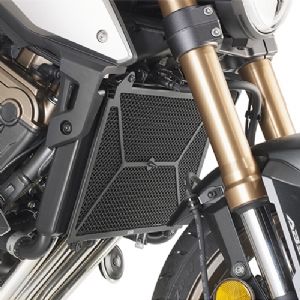 Protector radiador especifico en acero inoxidable pintado negro Honda CB650R 2019>